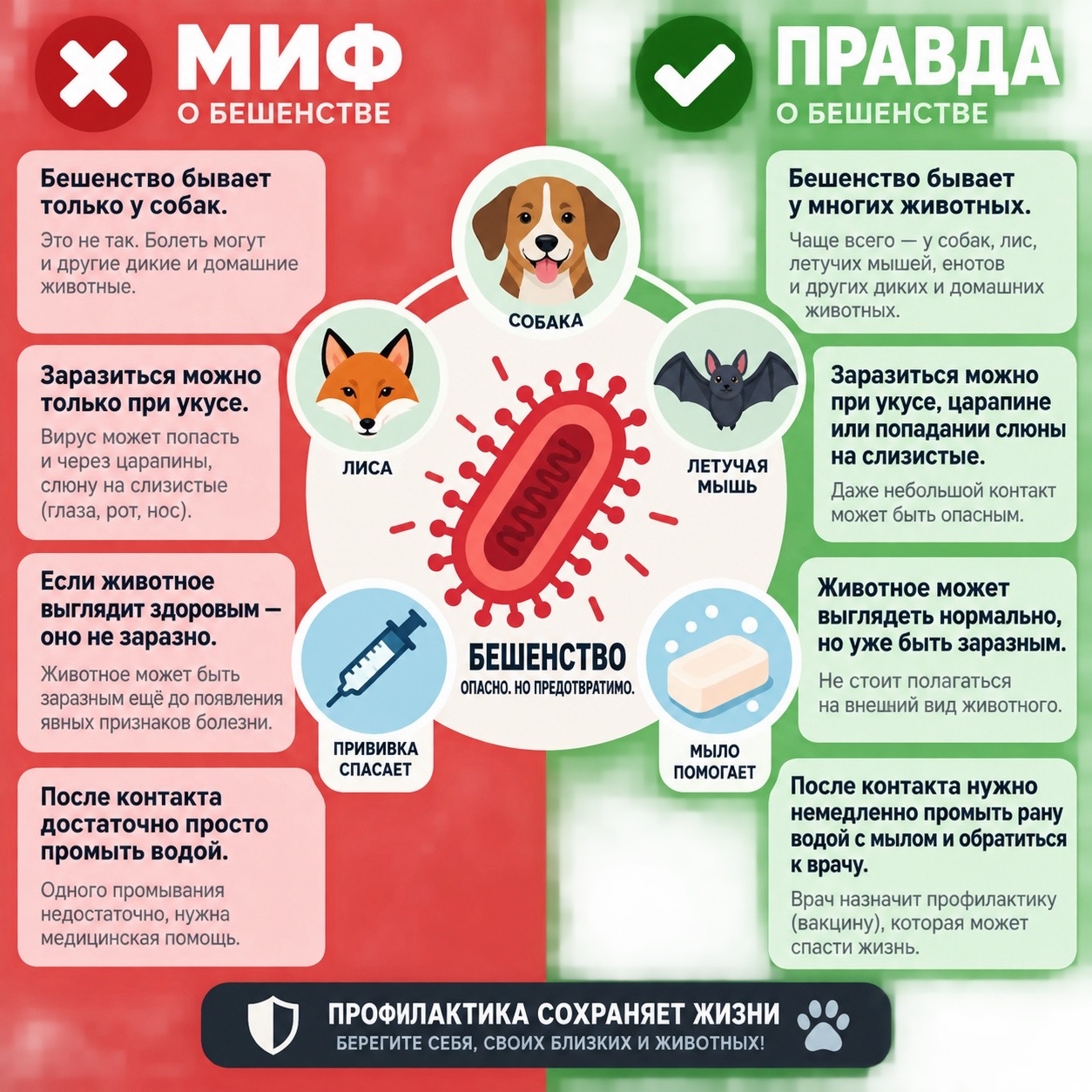 Мифы о бешенстве: развенчиваем самые опасные заблуждения